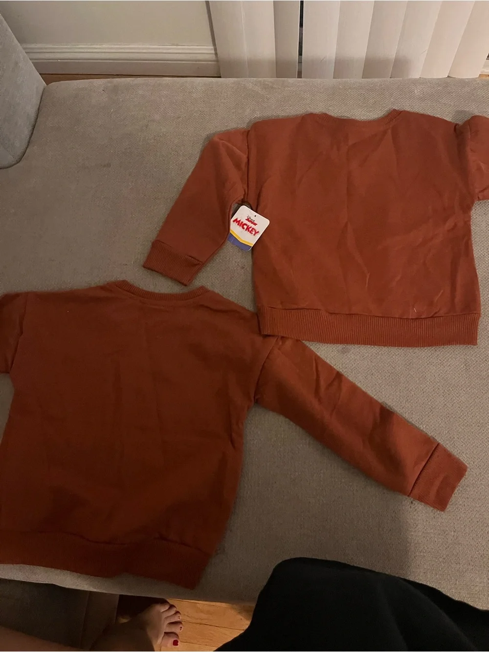Bundle of 2 Rust Brown Mickey Graphic Sweatshirts - Disney Junior
